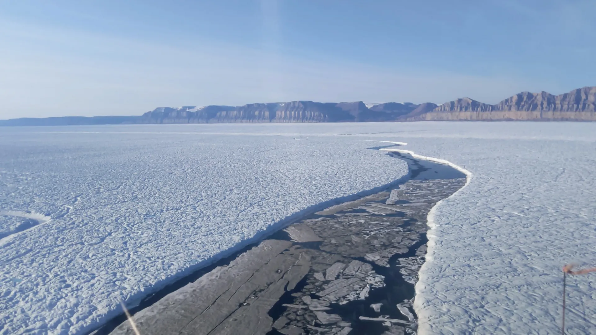 Crack in ice