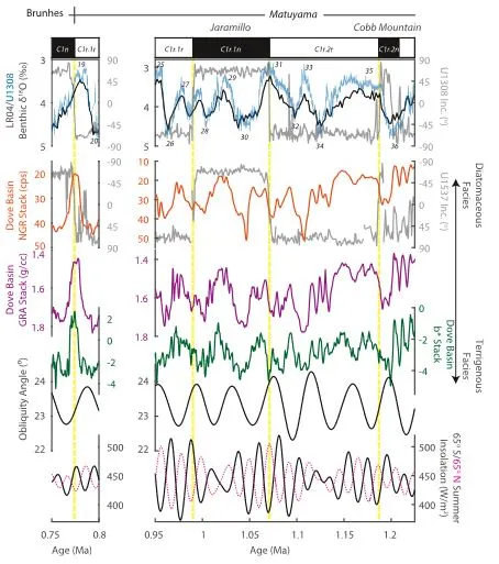 Climate variations 1 million years ago.